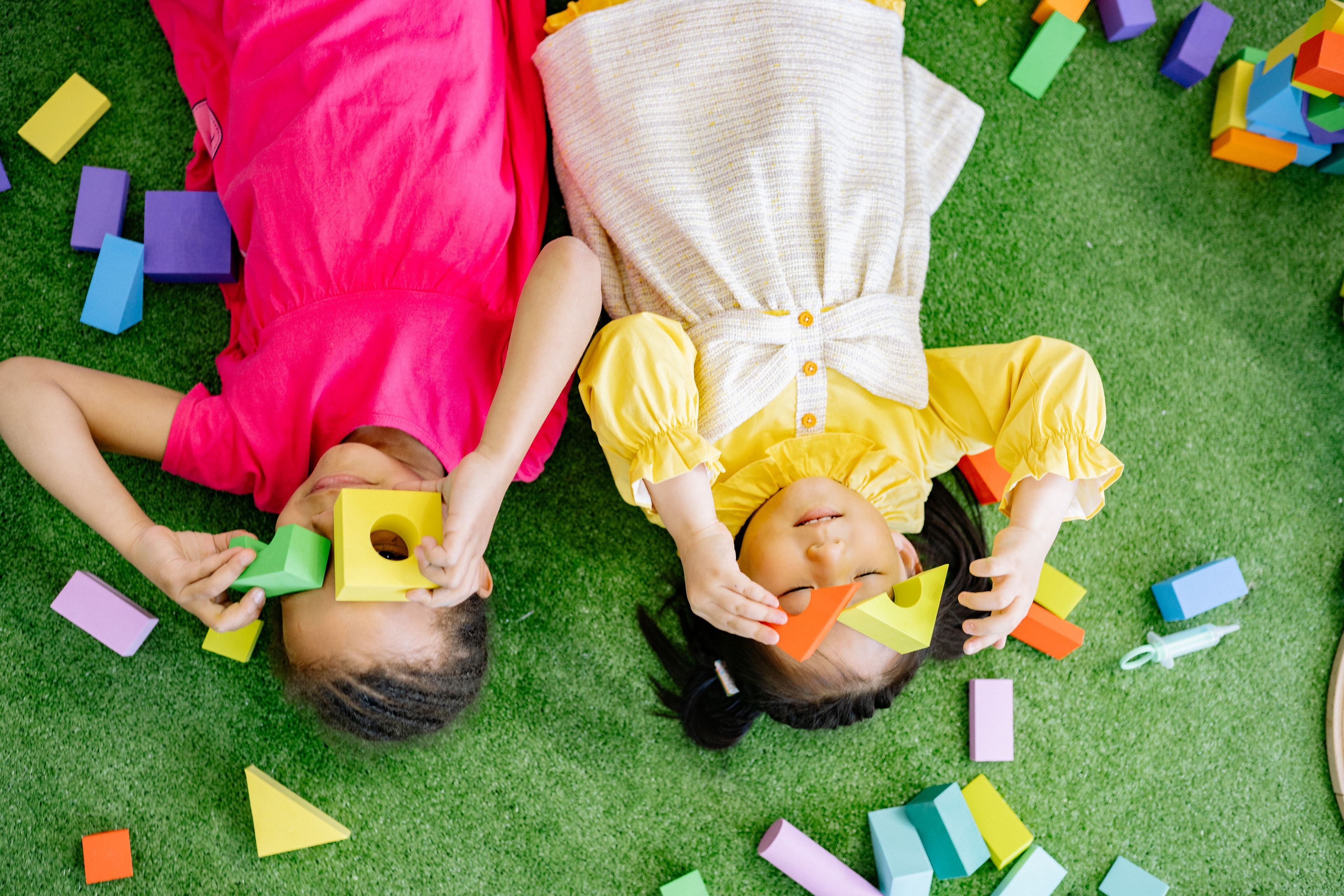 Kindergarten 2 children at Birla Open Minds Preschool, Kalaburagi.