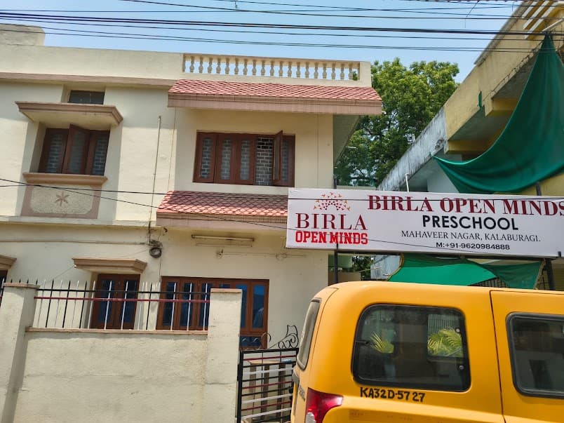 The Birla Open Minds Preschool campus building at Mahaveer Nagar, Kalaburagi.